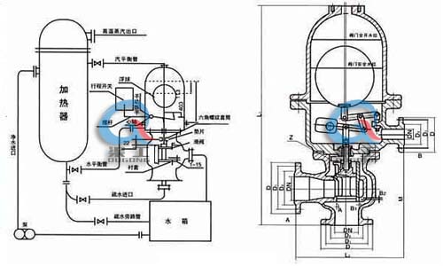 浮球式蒸汽疏水調節(jié)閥 (產品結構圖)